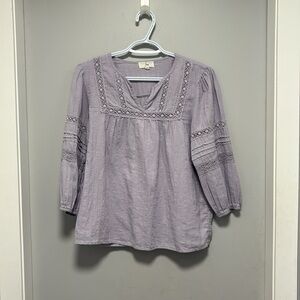 ☀️Ivy lilac cottagecore dainty blouse
